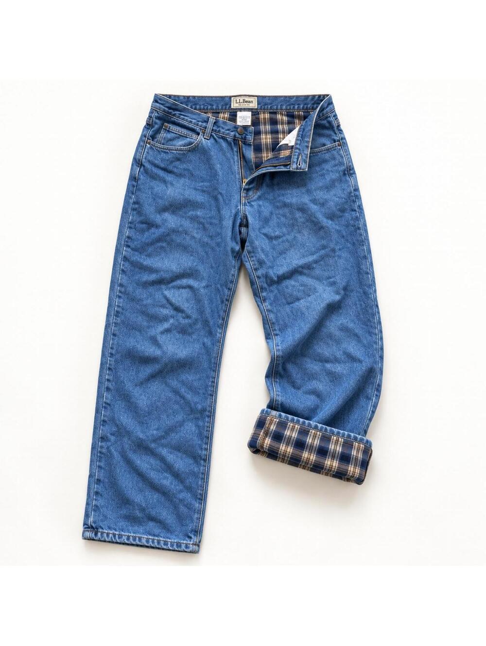 Mens Vintage Flannel Lined L.L Bean Jeans Size 37x30
